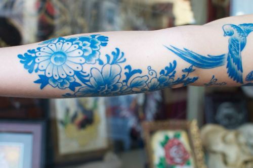 martinekenblog:Blue tattoo by artist Sir Lexi Rex