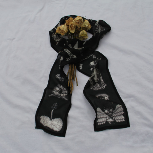 I’ll have the next batch of Memento Mori scarves up in my shop this coming week - www.tejaja