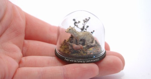 Taxidermy Stoat under glass domeAway with the Fairies by Laura Brownhillwww.instagram.com/awaywithth
