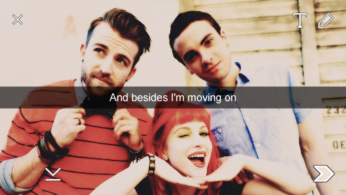 anklebitters:  Paramore in snapchats (part 1). 