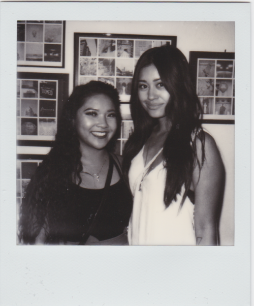 A couple Polaroids I snapped at my show opening last month of some friends. DJ Shea Butter, Janyl an