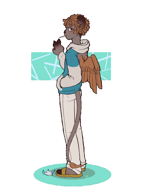 My Sphinx Boy Again. Decided His Name Is Khafre :) The Tail Swoosh Isnt Perfect But Its Hard For Me To