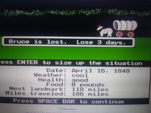 Took A Little Break From Writing For Tonight So Here's Some Oregon Trail Game Superbat Edition