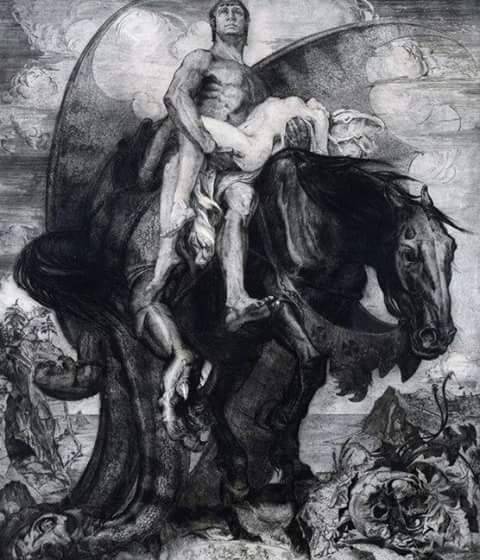 seasons-in-hell: Mikhail Ivanovich Kurilko ‘The Winner and Life’ (1913)