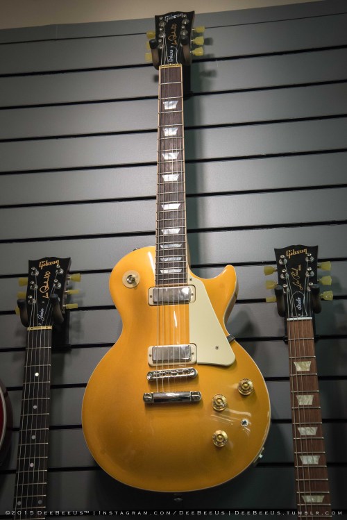 deebeeus:More guitar shopping  this week in Toronto, Canada:1) Gibson Custom Trini Lopez signature  ES-335 reissue 2) Les Paul in gold pearl3) Les Paul Deluxe gold top4) Fender American  Vintage  ’65 Jaguar5) Gretsch in pink and pinstripes