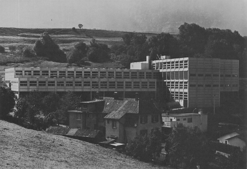 germanpostwarmodern:Occupational Training School (1978) in Moutier, Switzerland, by COOPLAN and Jean