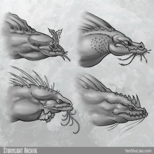 Lesser, Common, and now the Greater Skyeel! Hereare some early head shape explorations.