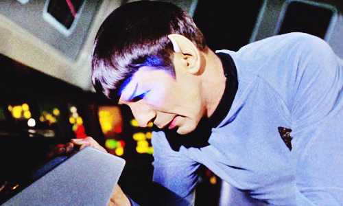 themushroomblues:spock lookin good at the science station
