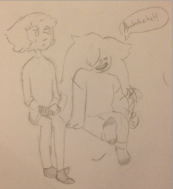 pictureswithpictures:  This is full of imaginary lines because that’s how I roll. Anyways, I like to think that Pearl and Amethyst were a little shy when they got into first-kiss territory. (I can’t stop drawing them as human teenagers??) 