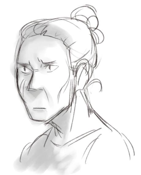 important: what if Lin wore her hair in a top knot sometimes. what if lin + su helped them move apar