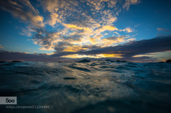 lifeunderthewaves:  Seascape by dotson Sunset