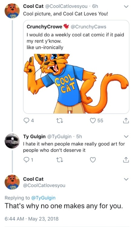 servals-dank-meme-machine: the-spooky-birdy: dirtycoolcatconfessions: god DAMN BOI GOT FUCKIN ROAST