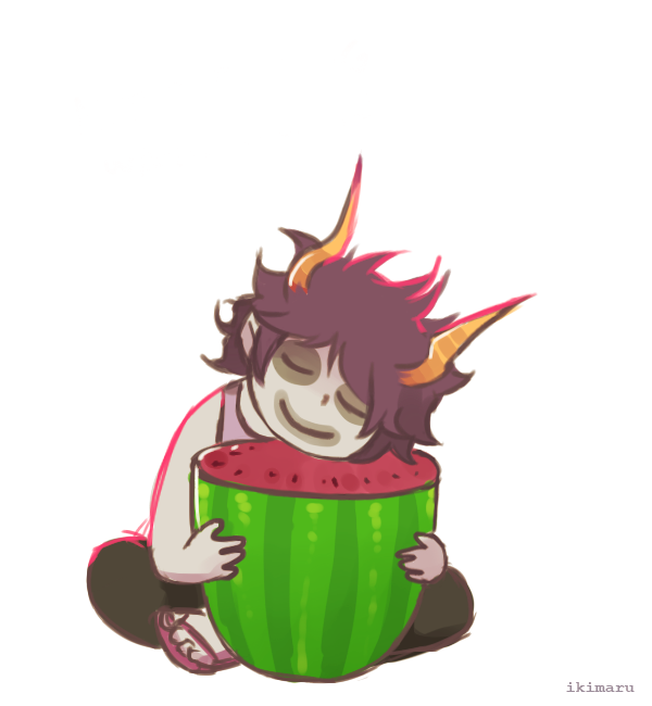 remember those trolls with watermelon I was drawing a while back;; I actually drew