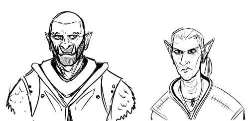 Busts of Ghorbash the Iron Hand and Faendal. Two of my favorite Skyrim followers. Ghorbash is an abs