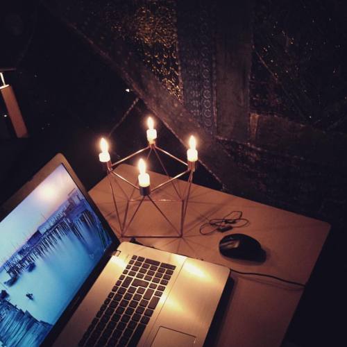 New workspace ❤️#autumn #candles #laptop #workspace #love #100witchsdays #pagan #paganism #paganli