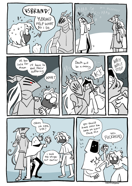 sort-of followup to @fire-bay‘s comic about kyaneos’s first encounter with a suckerIn adulthood they
