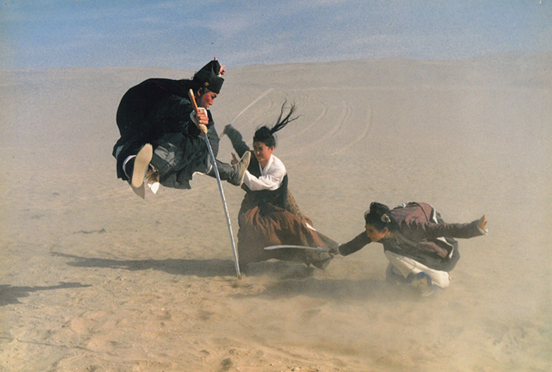 guts-and-uppercuts:Donnie Yen, Maggie Cheung and Brigitte Lin in the finale of “New