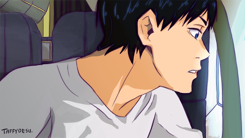 taffydesu:  Kagehina, Eden of the East Au - Plane SceneSame Hinata SameI blame @waehyun @starphases for this  
