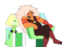 rusethefox:  phoenixkenny:  Somehow, Jasper being in the role of Zapp Brannigan is so freaking hilarious to me. And Peridot as Kif.  this is the best thing i’ve seen all day