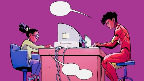 Lunella and Riri in Moon Girl and Devil Dinosaur #15 by Natacha Bustos