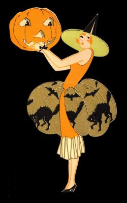dreamingofaghost:  Halloween tally card by the Gibson Art Company, 1925 