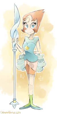 ottonandpooky:  Gift for friend :)  Pearl - Steven Universe  