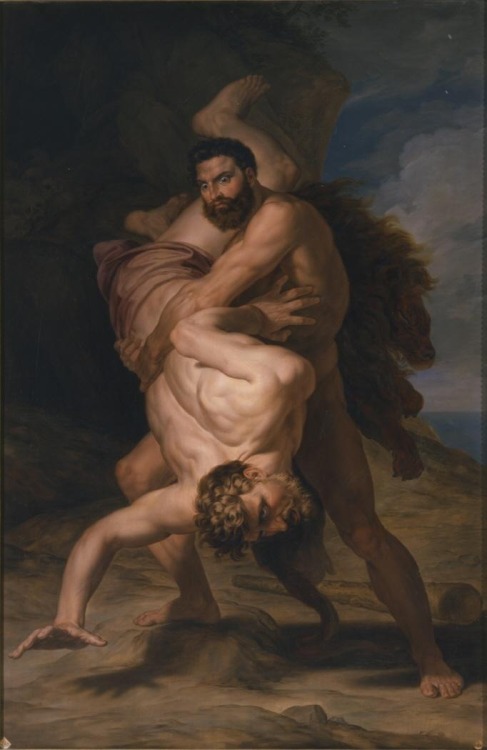 sculppp: Rafael Tajeo (Spanish, 1800-1856), Hercules and Antaeus, 1828