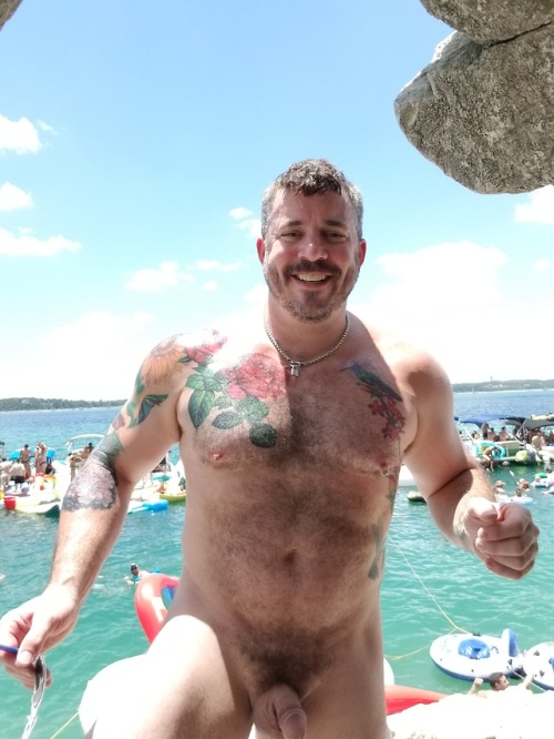 daddyb-bear:Had a great time swimming naked with 1500 men at hippie hollow in Austin Texas for Otter Fest.