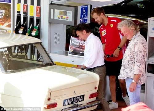 teamraikkonen: Sebastian Vettel with James May and Richard Hammond filming for “The Grand Tour