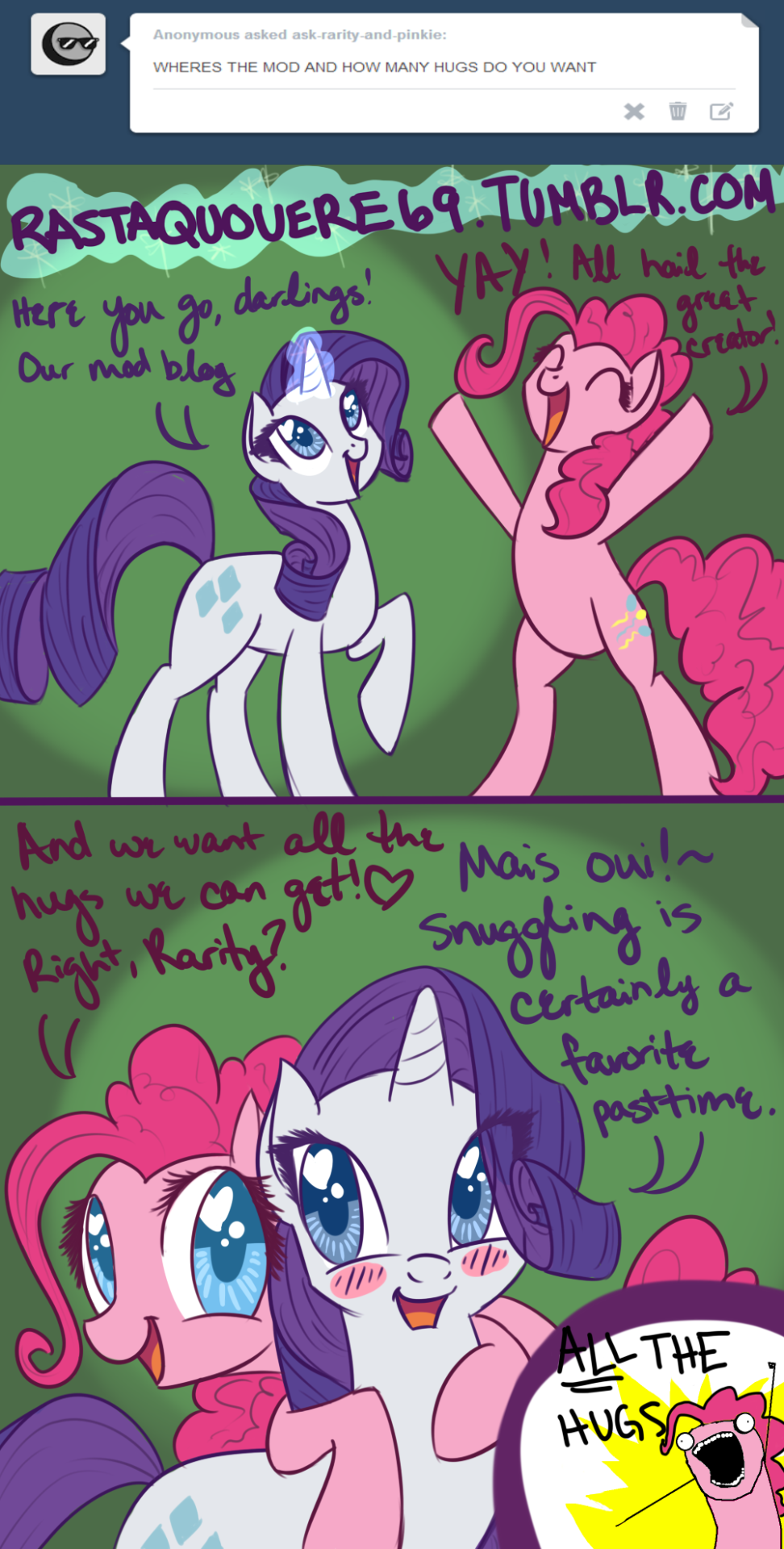 ask-rarity-and-pinkie:  Nice shades anon! ~Pinkie  EEEomg this blog looks cuuuuuute!