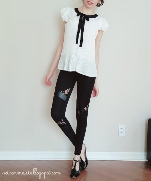 poison-marie: Faux leather leggings | discount code: strawberryReview blog post ♥