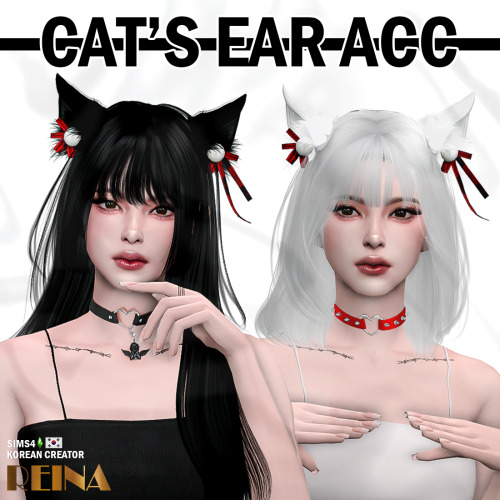 REINA_TS4_CAT’S EAR(ACC)✔ TERMS OF USE !* New mesh / All LOD* No Re-colors without permission*