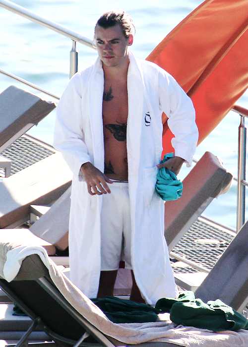 Harry Styles at the hotel pool in Milan, Italy. June 30th, 2014