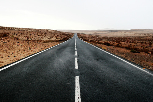 brutalgeneration: Desert road in Fuerteventura (by .chourmo.)