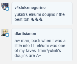 o shit im reading their eli/umi doujins right now actually,,  y’all caught me