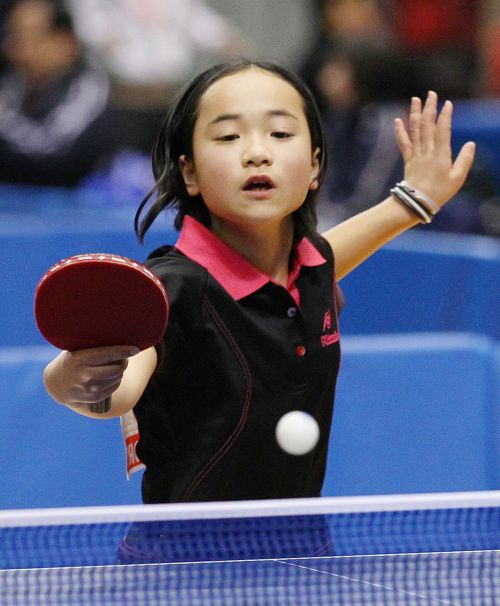 Japanese table tennis ace Itō Mima at 10 years old and now, at 20 years old.