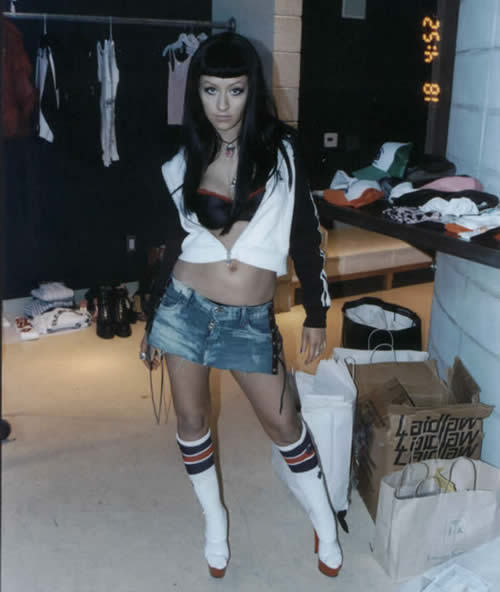 caguilera:Christina Aguilera at a Flaunt magazine shoot in 2003