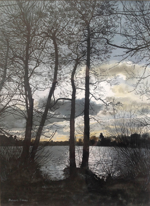 Sunset at Ellesmere  -   Robert Jones , 2015-16BritishOil on canvasThe North Wales So