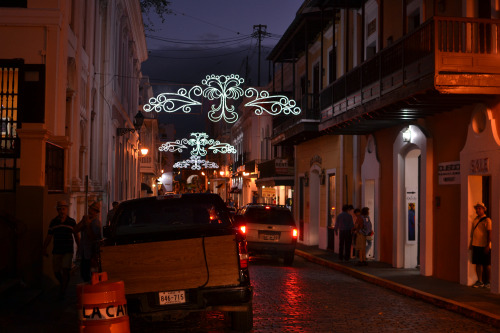 Holiday decorations in Old San Juan, Puerto Rico (2014).