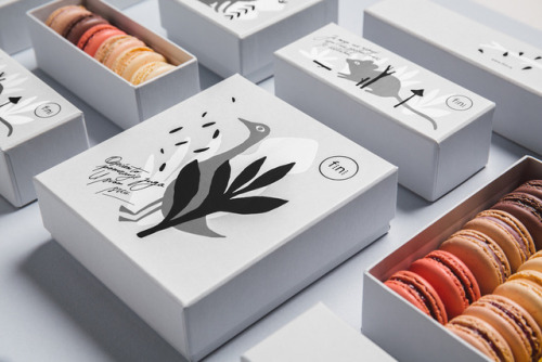 Picture book inspired pâtisserie packaging by Metaklinika