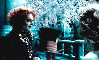 → TARRICE || Tarrant x Alice  || ALICE IN WONDERLAND || 2010 || “And now here I am, still in one pie