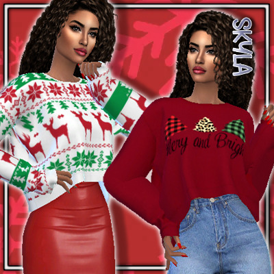 Casual Christmas SweatshirtsColores de muestra: 4 muestras.Miniatura personalizada.Edad apropiada: A