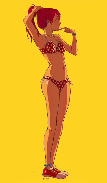 puffoon:  just a little kou drawing i did while waiting for today’s episode to air! :o) edit /// forgot to mention — swimsuit is from here! 