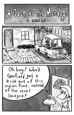 enenkay:  izaart:  Becky and Frank invited me to do a comic for their Monster Milk Funnies Zine (all things inspired by old newspaper comics) And of course I Had to do Garfield. So here`s my 6 page comic along with a couple sketches when I was trying