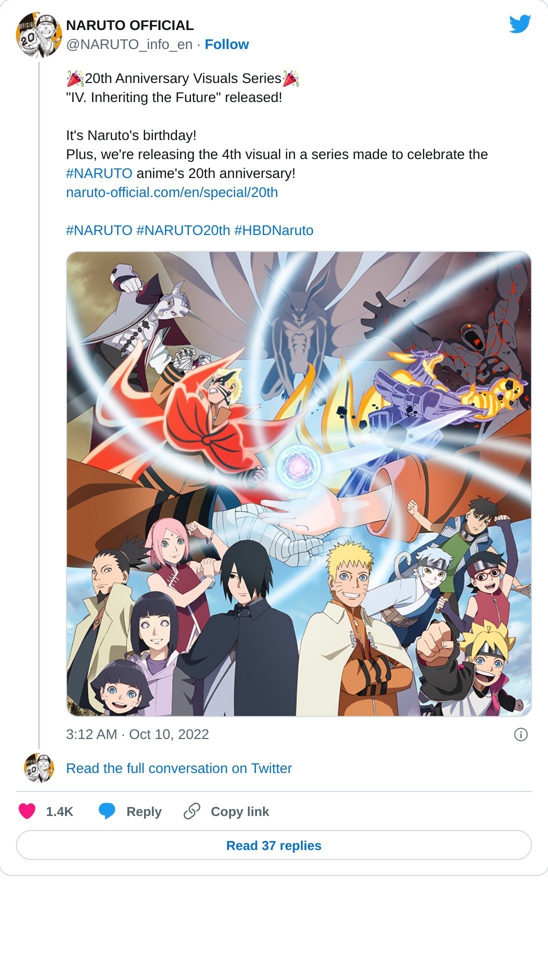 Naruto Returns: 20th anniversary to be celebrated with four brand-new  episodes - Hindustan Times