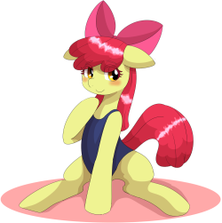 applespluslove:  School Swimsuit Applebloom