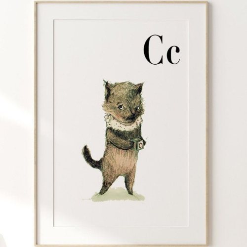 And C is for !#alphabetanimals #paolazakimi #etsyshop #abcanimals #cat #cisforcat https://www.instag