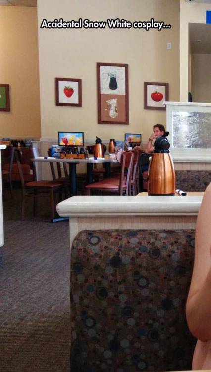 just-funny-pics:Accidental Snow White Cosplay