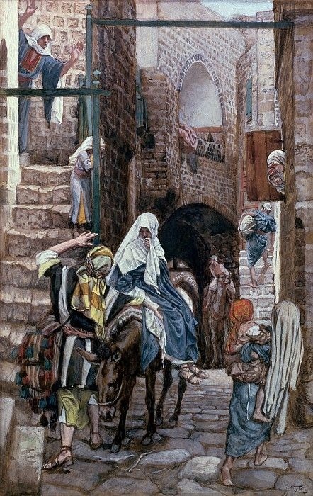 burning-lampstand:“Joseph Seeking Shelter in Bethlehem” by James Tissot