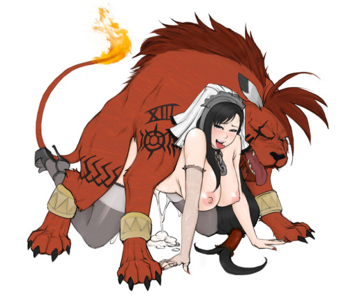 littlebusty:  Max might not be as big as Red XIII but he is just as loyal and from the look on Tifa’s face I can tell Red is just as rough as Max when showing how much they care about us. 